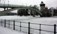Abteibrücke im Winter