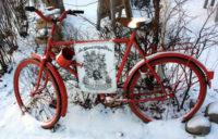 Fahrrad im Schnee