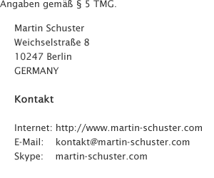 Angaben gemäß § 5 TMG.