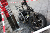 Ausgebranntes Moped