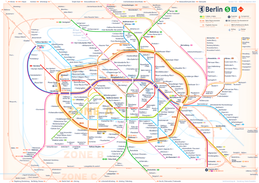 Berlin Rapid Transit Map, 2023