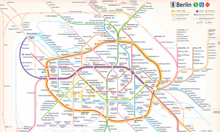 Berlin Transit Map: Netzplan für U- und S-Bahn
